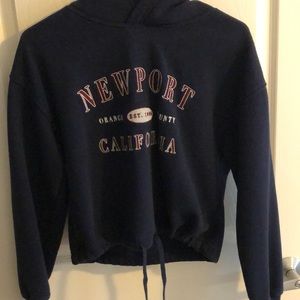 Navy blue Newport California synchable hoodie